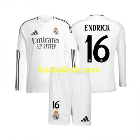 Fußballtrikots Real Madrid Endrick 16 Kinder Heim Trikotsatz 2024-2025 Langarm Fußballtrikots Real Madrid Endrick 16 Kinder Heim Trikotsatz 2024-2025 Langarm